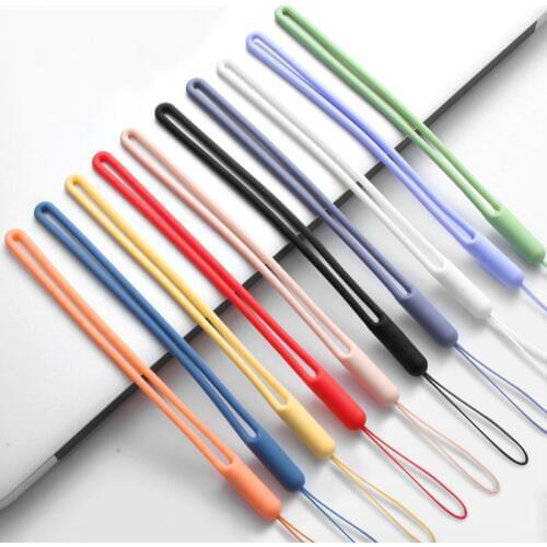 Short Silicone Cell Phone Lanyard Holder Phone Wrist Straps Lanyards Keychain strap ID Card Gym USB Badge Cord Hanging Rope