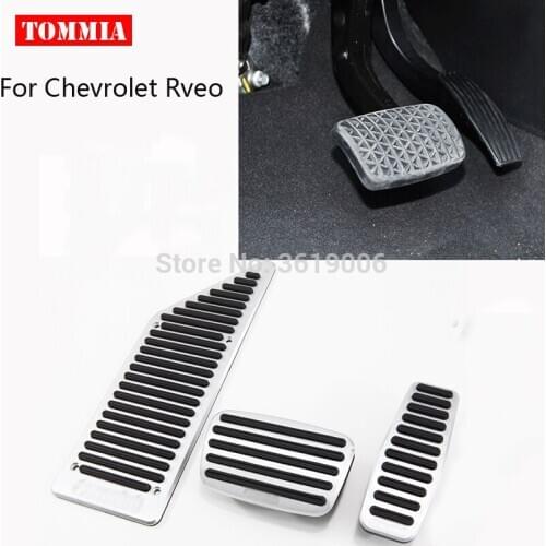 Tommia Pedal Cover Fuel Gas Brake Foot Rest Housing No Drilling For Chevrolet Aveo AT 2011-2016 Car-styling