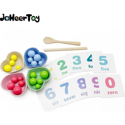 JaheerToy Math Toys for Children Figure Hand Exercise Montessori Early Education Multifunctional Learning Baby Kids