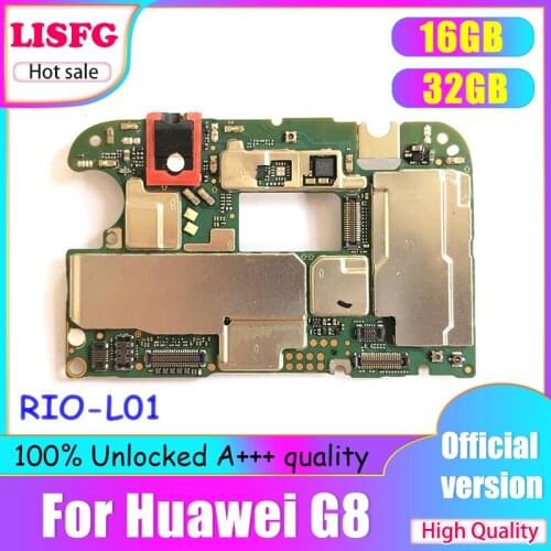 RIO-L01 Unlocked For HUAWEI G8 Motherboard,16GB 32GB For HUAWEI G8 Logic Circuit Board Plate