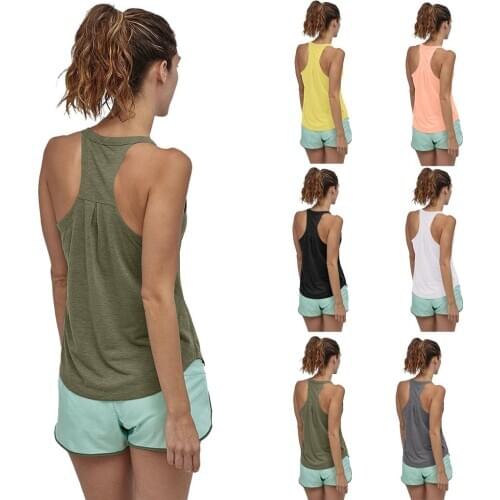 Sleeveless Racerback Vest Sport Solid Singlet Women Athletic Fitness Sport Tank Tops Gym Running Training Blouse Shirts Tank Top