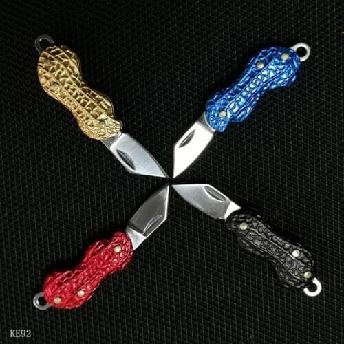 Mini Portable Knife Fold Camping Folding Pocket Keychain Outdoor Tool Self-Defense Peanut Knife Edc Tool New 2020