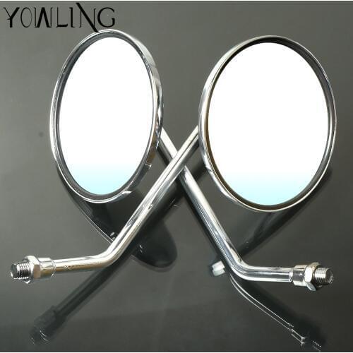 Motorcycle Accessories Side Mirrors Aluminum Custom Round Motorcycle Mirros 8MM 10MM For HONDA SUZUKI Cruiser Chopper