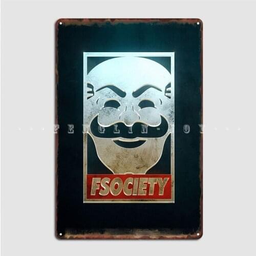 Mr Robot Metal Sign Wall Cave Cinema Printing Wall Decor Tin Sign Posters