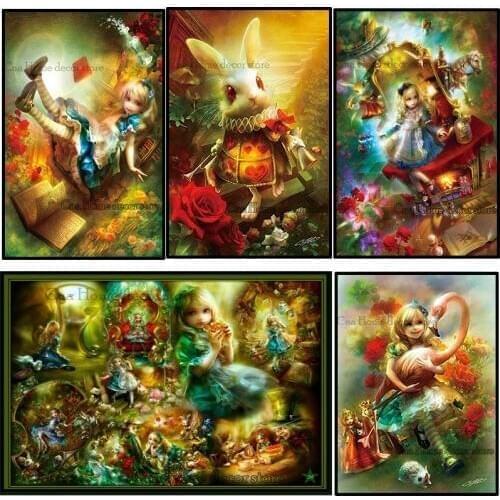Full Round/square 5D diy acrylic embroidery pattern cartoon girls resin mosaic diy diamond painting 3d cross stitch kits RA2601
