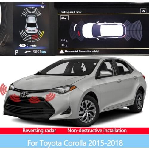 The Front And Rear Radar Blind Spot Warning Sound Indicator Of Car Reversing Image Is Suitable For Toyota Corolla 2015-2018