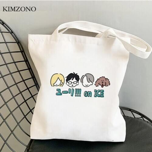Yuri on Ice shopping bag bolsa shopper eco grocery bag tote bolsas reutilizables custom