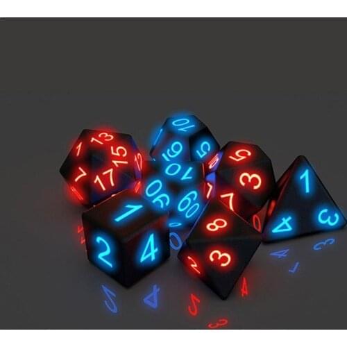 LED Hits Night Light Dice Polyhedral Luminous Mini Colorful Bar Dice Game KTV For Club Fun Entertainment R9A3