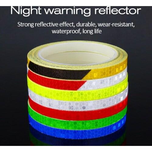 8M Mountain Bike Bicycle Wheel Rim Reflective Stickers Decals Protector Safety MTB Reflector Car Protect Luminous Warning Tape