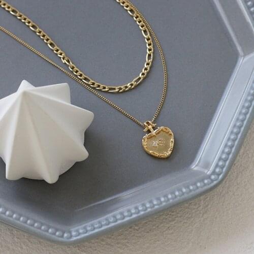 Titanium Swallow Heart Layered Necklace Stainless Steel Jewelry OL Designer T Show Runway Gown Boho Hiphop Rare Glam Japan Ins