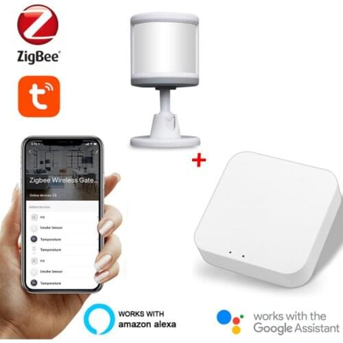 Tuya Smart Human Body Sensor Body Movement Wireless Security Infrared Human Body Sensor Zigbee Wifi Gateway Hub For Smart Home