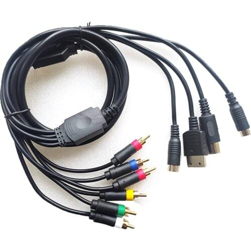 4 in 1 For Sega MD1 2 16bit for Saturn SS dreamcast DC console video cable RCA Composite Cable For Sony PVM BVM NEC XM UPSCALE