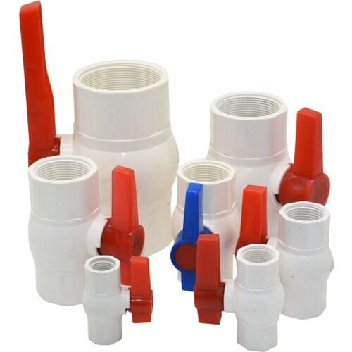 1/2 3/4 1/1.25/1.5/2/2.5 Inch Female Thread Pipe PVC Valve Connector Water Pipe Ball Valve Agriculture Irrigation Fittings