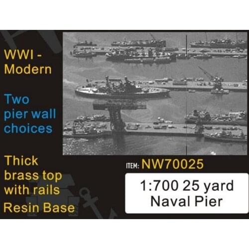 1/700 Scale 25 Yard Naval Pier WWI-Modern Pier Wall Choices (resin+metal),(Metal Military Building Model,Not Assembled)