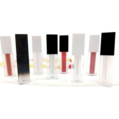 100pcs 5ml Lip Gloss Wand Tube Empty Packaging Plastic Square Liquid Lipstick Bottle DIY Cosmetic Vial