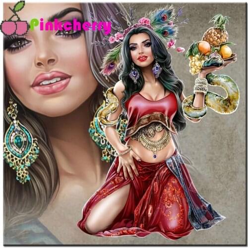 Diy Diamond painting 5d full drill pretty snakes woman diamond embroidery mosaic stitch home decor k1002