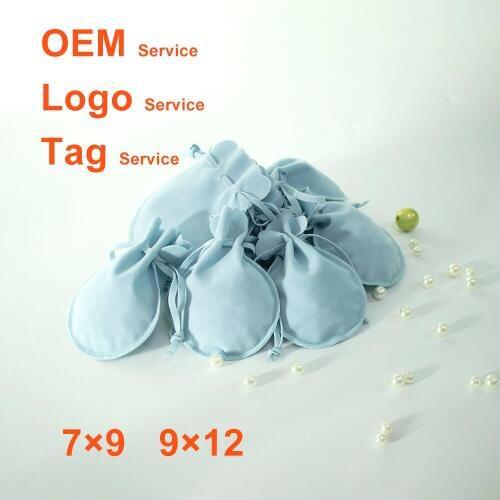 Velvet Pouches For Candy Wedding Gift Bag Jewelry Packing Bag Perfume Lip Gloss Pouches Round Bottom Can Customized Logo