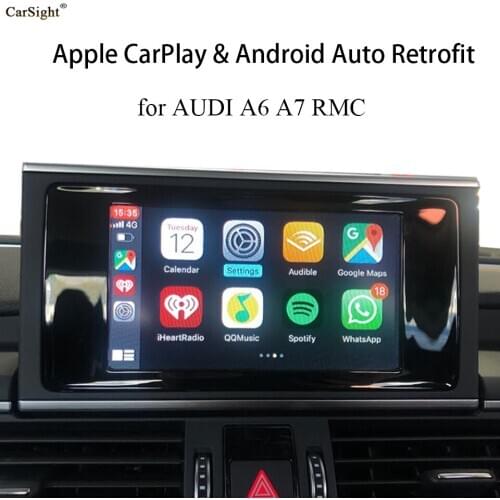 Wireless Apple Carplay Android Auto Interface For Audi A6 A7 4G RMC Radio Basic Original Screen Display Upgrading Parking System