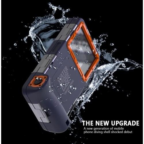 For iPhone Samsung Xiaomi Huawei Universal Blue Orange Color Professional Diving Mobile Phone Case 15M Waterproof Depth Cover