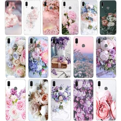 362FG Elegant Pink Purple Peony Flower On the Vase Soft Silicone Tpu Cover phone Case for huawei Honor 8 Lite 8X