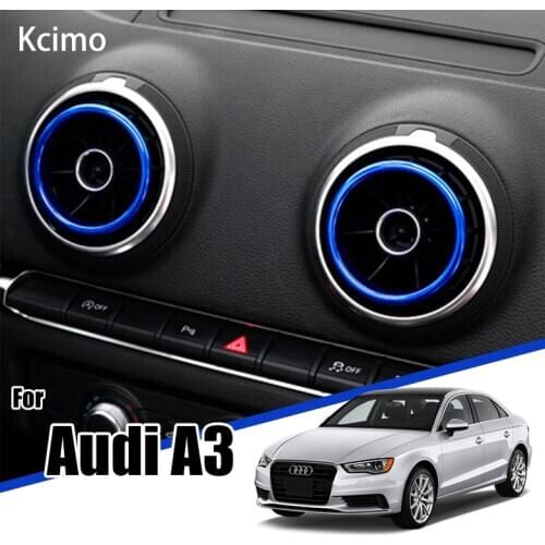 For Audi A3 8V S3 Q2 Air Outlet Circle Cover Central Console AC Frame Interior Accessories Mouldings Car-styling 2013