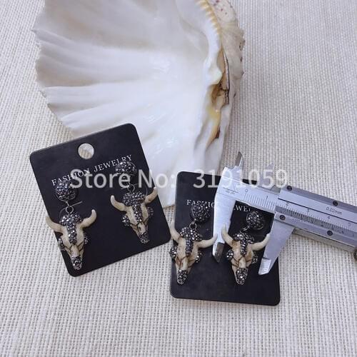 European and American new style fashionable individual character imitates antique ox head temperament earring pendant