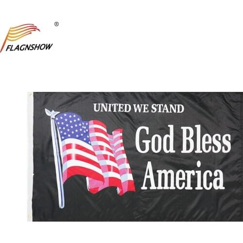 FLAGICTS 3x5 Ft United We Stand God Bless America Flag