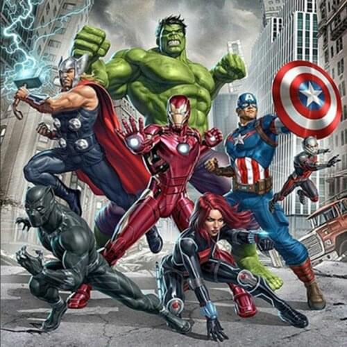 Canvas Painting Disney Classic Marvel Avengers Spiderman Hulk Princess Poster and Print Wall Art Pictures Living Room Home Decor