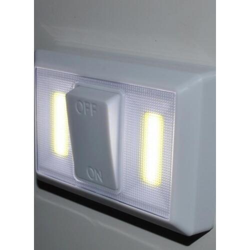 Adhesive Switch COB LED Light Lamp Wall Light Battery Operated Cabinet Light #027