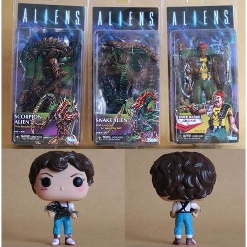Comic Film Aliens Series 13 Soldier Apone Scorpion Snake Alien Action Figure NECA Ellen Ripley Vinyl Figure Model