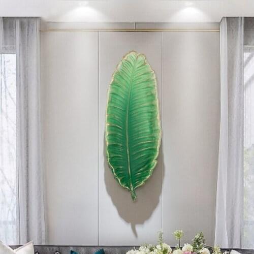 Creative Wall Hangings with Leaf Shapes Living Room Three-dimensional Wall Decorations Wrought Iron Room Decor Aesthetic