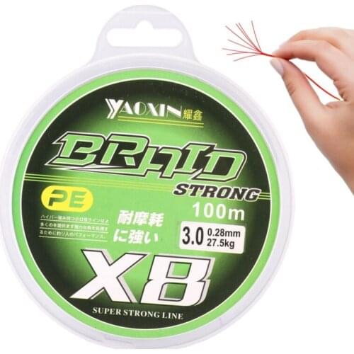 100M Multifilament Fishing Line PE Material Not Wire Bass Carp Fish Accessories Mainline Tippet 8 Strands Braided