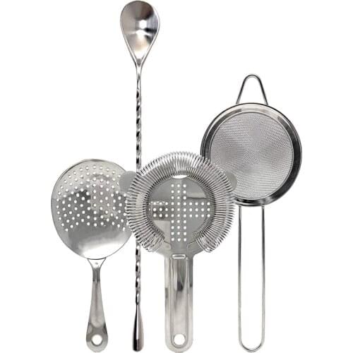 Cocktail Strainer Set Stainless Steel Bar Tool with Stirring Spoon-Strainer,Cocktail Strainer,Fine-Mesh Strainer/Sifter