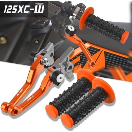 Motorcycle Non-slip Hand Grips Handlebar and Motocross Dirt Bike Brake Clutch Levers FOR 125 XCW 2004 2005 2006 2007 2008 125XCW