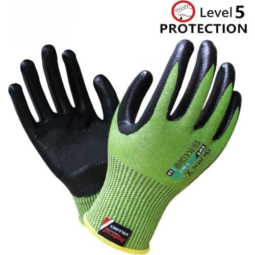 Level 5 Anti- Cut Garden Gloves Gardening Nitrile Rubber Gloves Quick Easy To Plant for Digging Planting Garden Tools Drop Ship