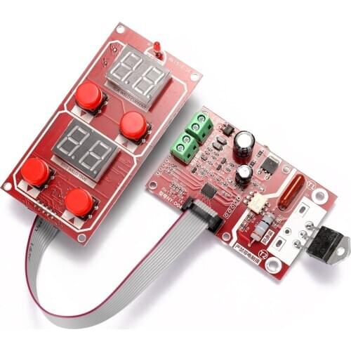 NY-D04 Dual Displays Spot Welding Machine Transformer Controller Control Panel Board Time Current Adjustable 100A/40A Optional