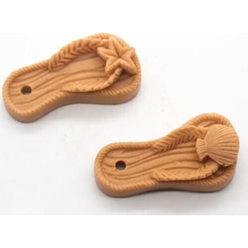 Wholesale ,free shipping,silicone mold ice cube tray chocolate mould C569 fashion shell slippers handmade soap mold