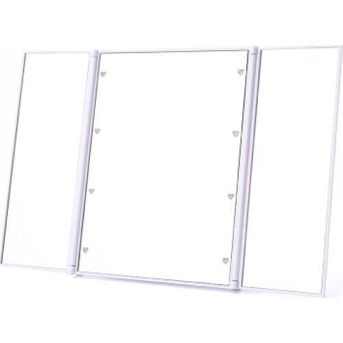 Wholesale Folding LED cosmetic mirror Portable Desk type Makeup mirror with holder