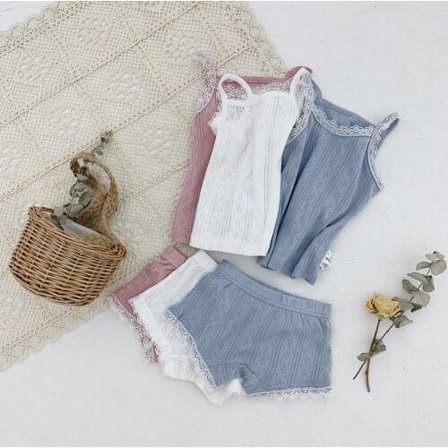 Sleepwear for Girls Summer Sleepwear Thin Suit Pure Cotton Housewear for Girls and Baby