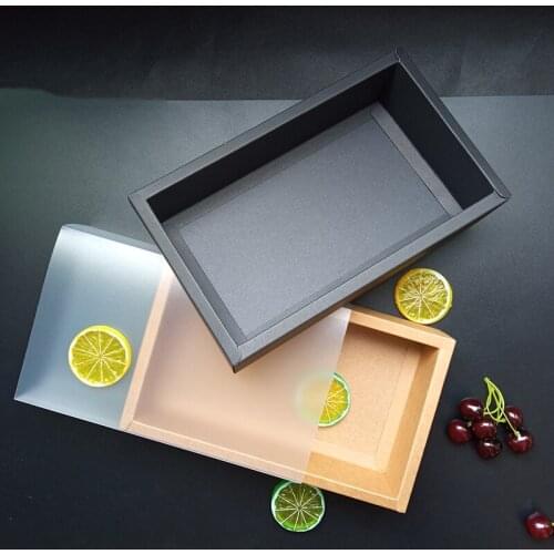 Rectangle Handmade Kraft Paper Packaging Box Christmas Party Birthday Decoration Gift Box With Transparent PVC Window