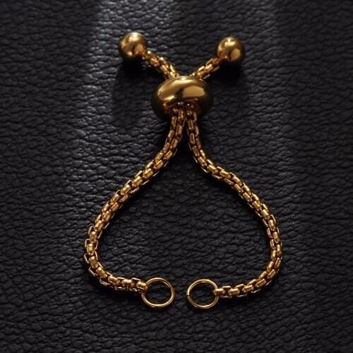 20pcs/lot 1.8mm Thickness Stainless Steel Adjustable Box Chain Slider Extender Chains For DIY Ring Jewelry Making 4.5/5cmm