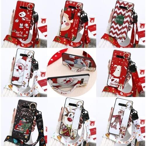 Cute Elk Wrist Strap Case For Samsung Galaxy A21s A10e A11 A20 A30 A40 A41 A50 S A51 A60 A70 A71 A81 A91 A90 Covers Neck Lanyard