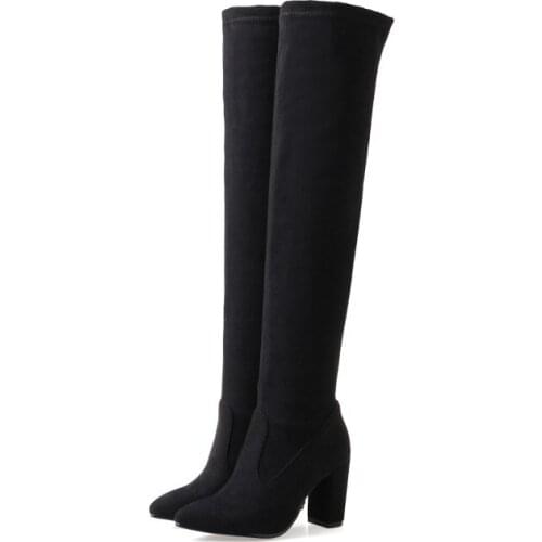 Oversized -15 thigh high boots knee high boots over the knee boots women ladies boots shoes woman winter boots women