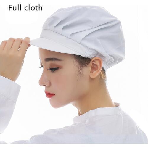 Chef Hat Female Food cap/Cloth cap breathable sanitary dust cap men and women workshop canteen hat chef hat breathable Cloth cap