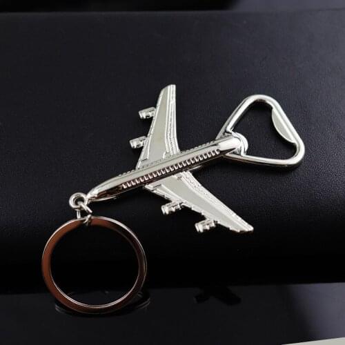 Universal Car Accessories Aircraft Keychain Beer Bottle Opener Retro Keychain Aircraft Model Key Rings