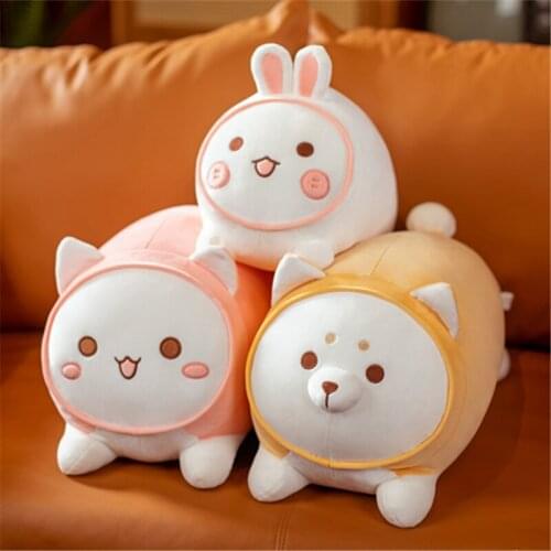 Японская кошка Туан Туан kawaii Japanese Cartoon Tuantuan Cats Dogs Bunny Stuffed Animal Plush Toy Pillow Doll Gift room decor