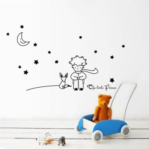 Stars Moon The Little Prince Boy Wall Sticker PVC Home Decor Decals Modern Decoration Living Room Bedroom Hot Selling 96*42CM