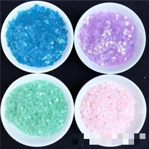 20g 4mm Matte Frosted Series Pvc Star Sequins Beauty Nail Confetti Pentagram Loose Sequins