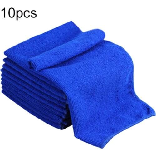 10Pcs Microfiber Cleaning Cloth Kitchen Dish Towel Rag Car Washing Scouring Pad