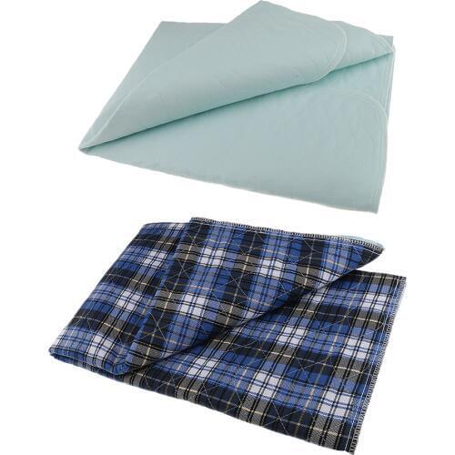 2pcs Washable Waterproof Reusable Underpad Incontinence Bed Pad Absorbent Sheet Mattress Protector 45 x 60cm